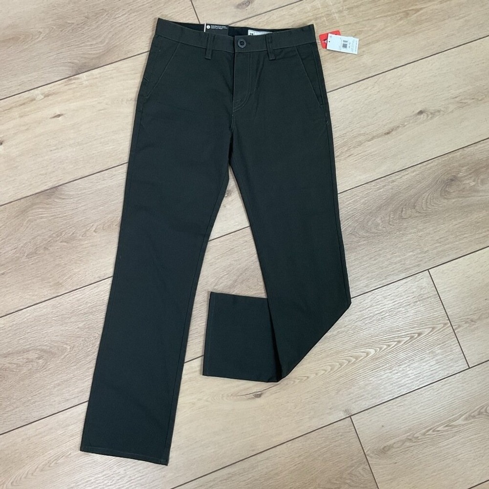 Volcom Youth Men's Black Frickin Modern Straight Chico Pant Black Size 28 NWT